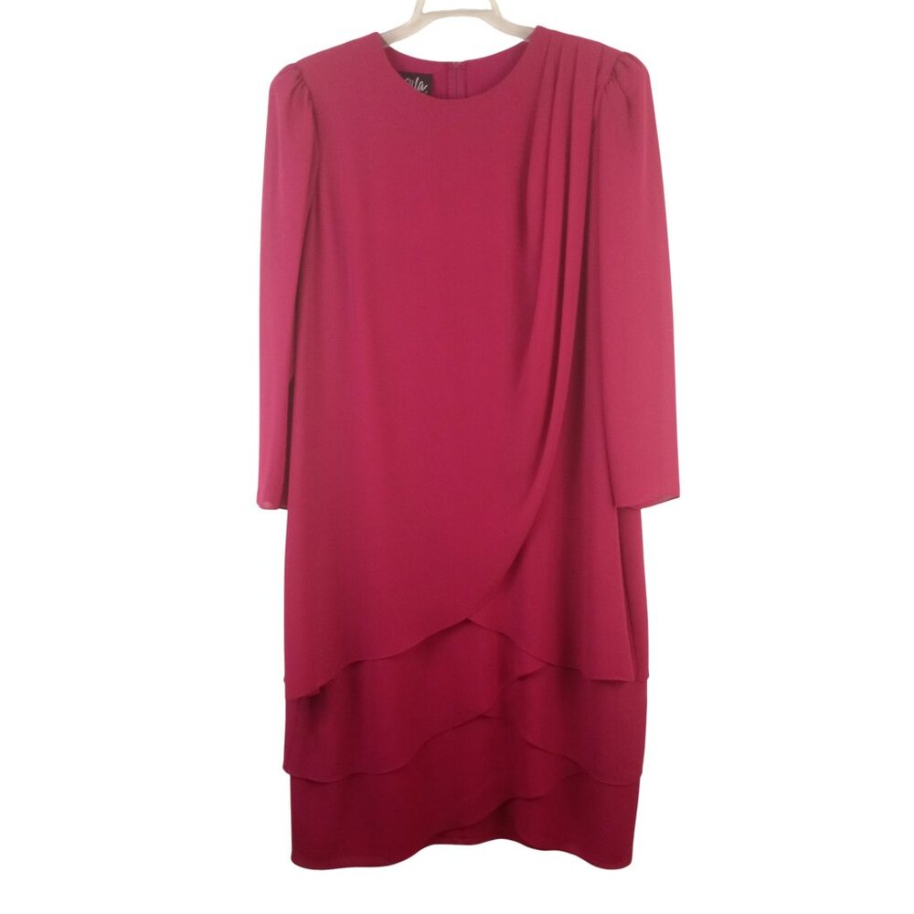 Ursula of Switzerland Pink Midi Dress sz 18 Formal Mother of Bride Groom